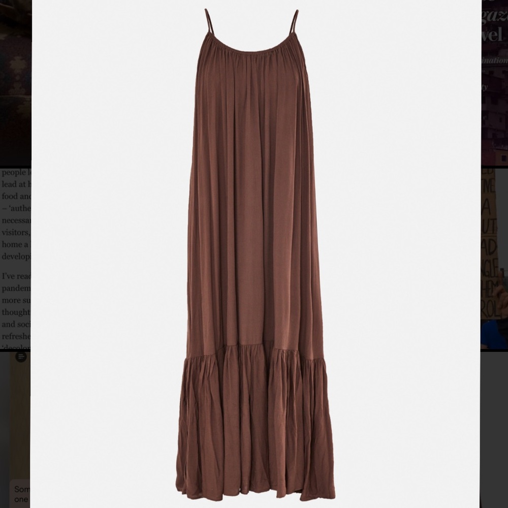 Missguided Strappy Parachute Beach Dress (brown)